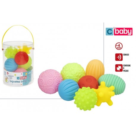 Set 8 juguetes baño colorbaby (46639)
