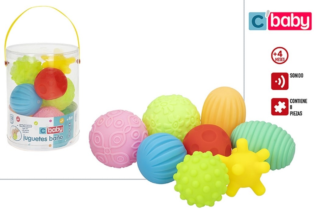 Set 8 juguetes baño colorbaby (46639) - Josbertoys