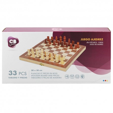 Juego ajedrez madera 30x30 cm colorbaby (45595)