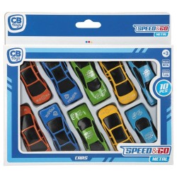 Caja 10 coches metal 1:64 colorbaby (24892)