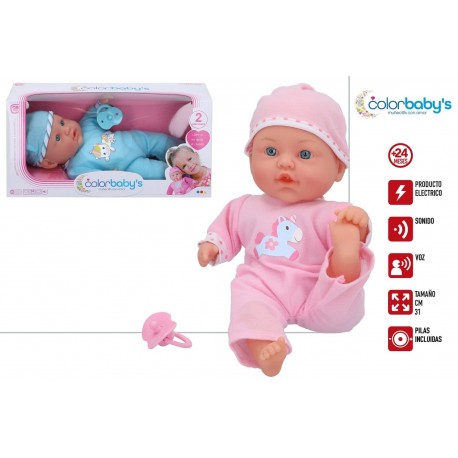 ColorBaby - Muñeco bebé blandito con accesorios colorbaby's (46545) :  : Juguetes y juegos